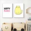 Набір із двох постерів для дитячої кімнати "HAPPY PLACE" 2 розміри (01783)