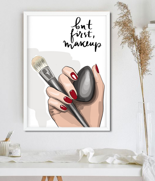 Набор постеров для салона красоты "But first, Makeup" 3 шт (S97110) S97110 фото