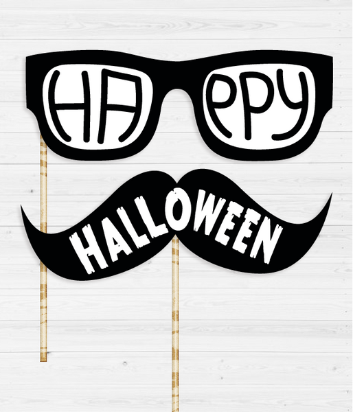 Фотобутафория-очки и усы "Happy Halloween" 0990017 фото