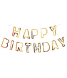 Бумажная гирлянда с буквами "Happy Birthday" золотая (M40137)