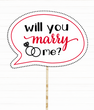 Табличка для фотосессии "Will you marry me?" (06138) 06138 фото