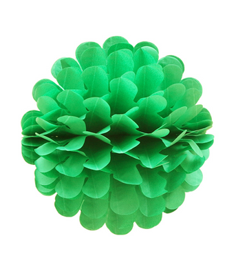 Бумажний шарик-помпон зелений 30 см (020029) 020029 фото
