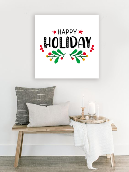 Новогодняя табличка для украшения интерьера "Happy Holiday" (01459) 01459 фото
