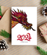 Новогодняя открытка 2024 на год дракона "З новим роком" (NY701107) NY701107 фото 3