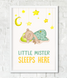 Постер для детской комнаты "Little Mister Sleeps Here" 2 размера (01781) 01781 фото 1