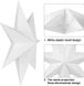 3D звезда картонная белая 1 шт 60 см (H072) H072 фото 2