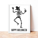 Декор-постер на Хелловін зі скелетом Happy Halloween 2 розміри (H4097) H4097 фото 1