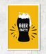 Постер для тематической вечеринки "Beer Party"  2 размера (01270) 01270 фото 3