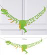 Бумажная гирлянда "Happy Birthday" с динозавром 150 cм (D461)