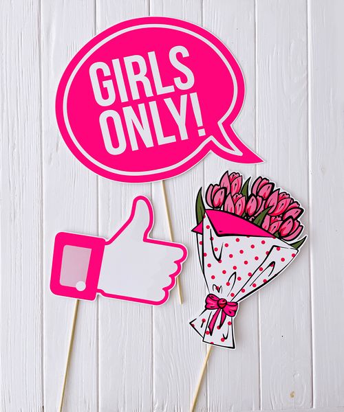 Табличка для фотосесії "Girls only" (0216) 0216 фото