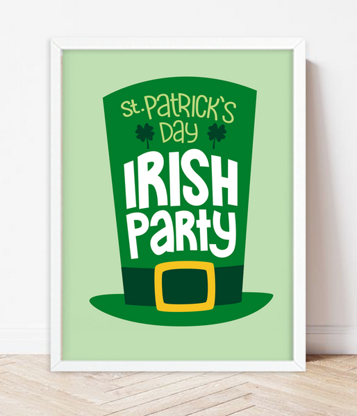 Постер на День Святого Патрика "Irish Party" 2 розміри (06069) 06069 фото