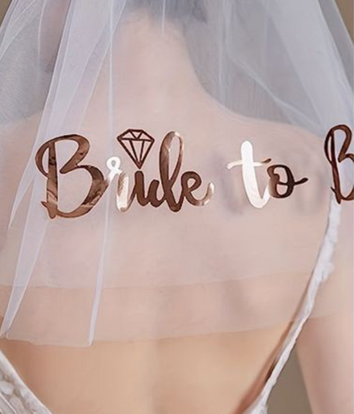 Фата для девичника "Bride to be" розовое золото (B223) B223 фото