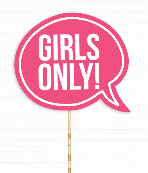 Табличка для фотосесії "Girls only" (0216) 0216 фото