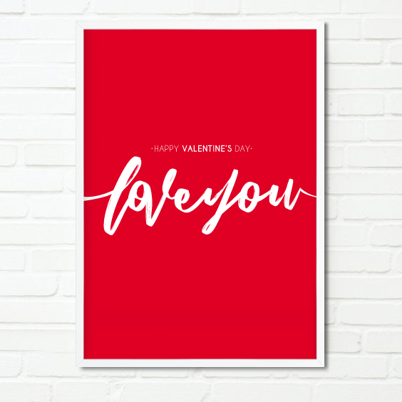 Постер "Love you" 2 размера без рамки (04264) 04264 фото