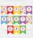 Бумажная разноцветная гирлянда "Happy Birthday!" 13 флажков 02503 фото 2