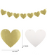 Паперова гірлянда з сердечок Gold Hearts (12 ВЕЛИКИХ сердечок) VD-502 фото 2