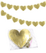 Бумажная гирлянда из сердечек "Gold Hearts" (12 БОЛЬШИХ сердечек) VD-502 фото 1