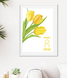 Постер з тюльпанами на 8 березня "Вітаємо З 8 березня" 2 размера (04131) 04131 фото 1