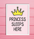 Постер для дитячої кімнати "Princess sleeps here" 2 розміри (03193) 03193 фото 2