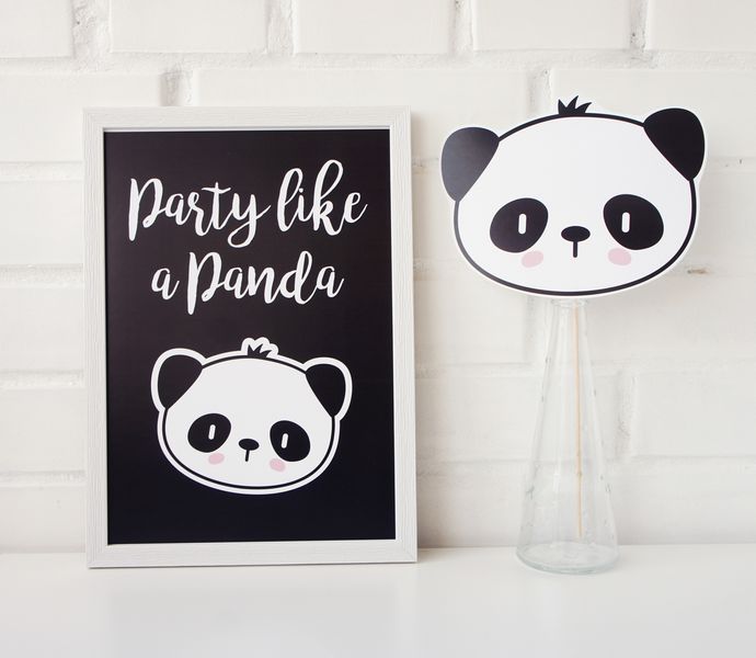 Постер "Party like a Panda" 2 розміри (03077) 03077 (A3) фото