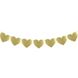 Паперова гірлянда з сердечок Gold Hearts (12 ВЕЛИКИХ сердечок) VD-502 фото 4