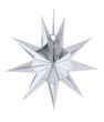 3D зірка картонна срібна 1 шт. (30 см.)