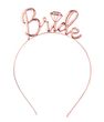 Обруч для невесты "Bride" (пластик, розовое золото)