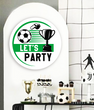 Табличка из пластика для футбольной вечеринки "Let's Party" 45 см. (F70080)