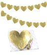 Бумажная гирлянда из сердечек "Gold Hearts" (12 БОЛЬШИХ сердечек)