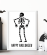 Декор-постер на Хелловін зі скелетом Happy Halloween 2 розміри (H4098)