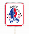 Табличка для фотосесії "HAPPY 4TH OF JULY" (09014) 09014 фото