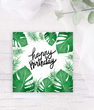 Тропическая открытка на день рождения "Happy birthday" (0205)