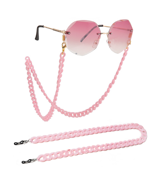 Ланцюжок для окулярів світло-рожевого кольору 0135 фото
