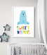 Постер для дитячої кімнати "Sweet dreams" 2 розміри (01779) 01779 фото 2