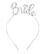 Обруч для нареченої Bride (пластик, срібло) 2020-302 фото 1