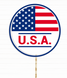 Табличка для фотосесії кругла "USA" (40-17) 40-17 фото 1