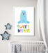 Постер для дитячої кімнати "Sweet dreams" 2 розміри (01779) 01779 фото 1