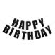 Паперова гірлянда "Happy Birthday" чорні літери (40-153) 40-153 фото 1