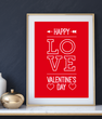 Постер "LOVE" на День Влюбленных (02884)