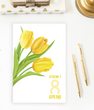 Открытка на 8 марта с тюльпанами "Вітаємо З 8 березня" 10х15 см (04123)