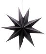 3D зірка картонна чорна 1 шт. (30 см.)