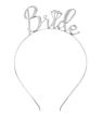 Обруч для невесты "Bride" (пластик, серебро)