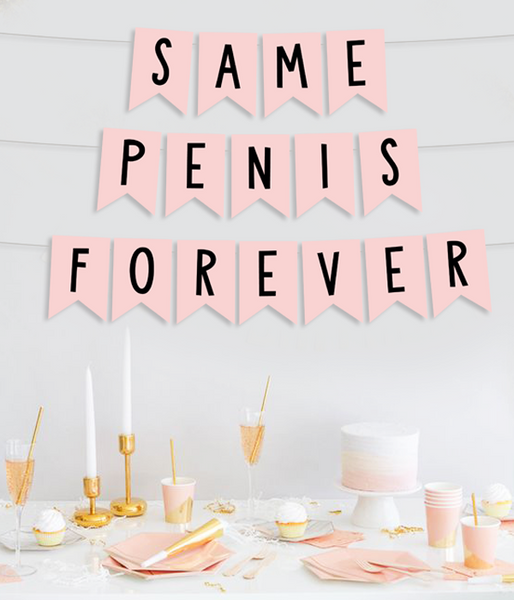 Гирлянда-флажки для девичника "Same Penis Forever" (B402) B402 фото