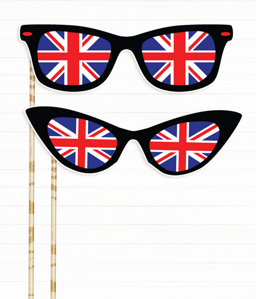 Набір фотобутафорії "Британські окуляри" 2 шт. (02699) 02699 фото