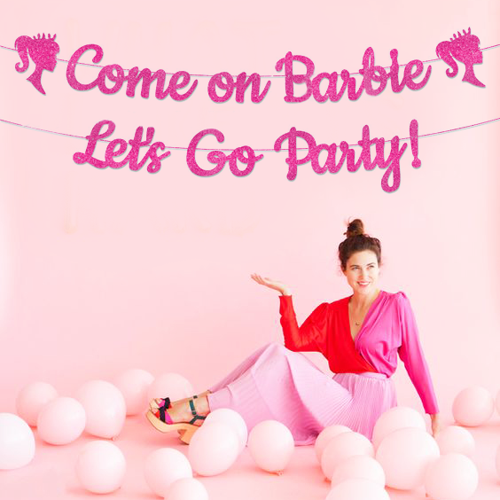 Паперова гірлянда для праздника Барби Come on Barbie Let's go Party  (B03915) B03915 фото