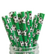 Трубочки для напитков зеленые с футбольными мячами 10 шт (F70090) F70090 фото 1