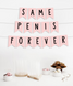 Гирлянда-флажки для девичника "Same Penis Forever" (B402) B402 фото 1