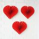 Бумажные вееры в виде сердец на День Влюбленных (набор 3 шт.) VD-010 фото 3