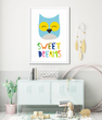 Постер для детской комнаты "Sweet dreams" 2 размера (01790)