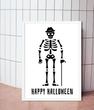 Постер для интерьера на Хэллоуин со скелетом Happy Halloween 2 размера (H4099)